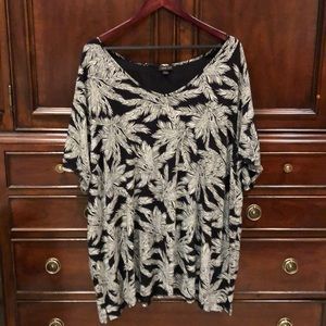 J Jill short sleeved leaf print shirt - size 4x